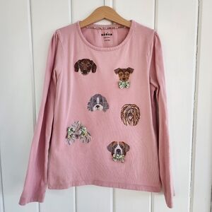 Mini Boden Pink Dog Tee Size 9/10